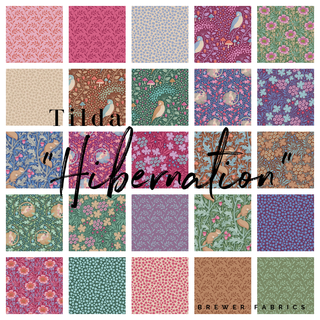 Tilda Fabric - Hibernation - Autumn Bloom Sage
