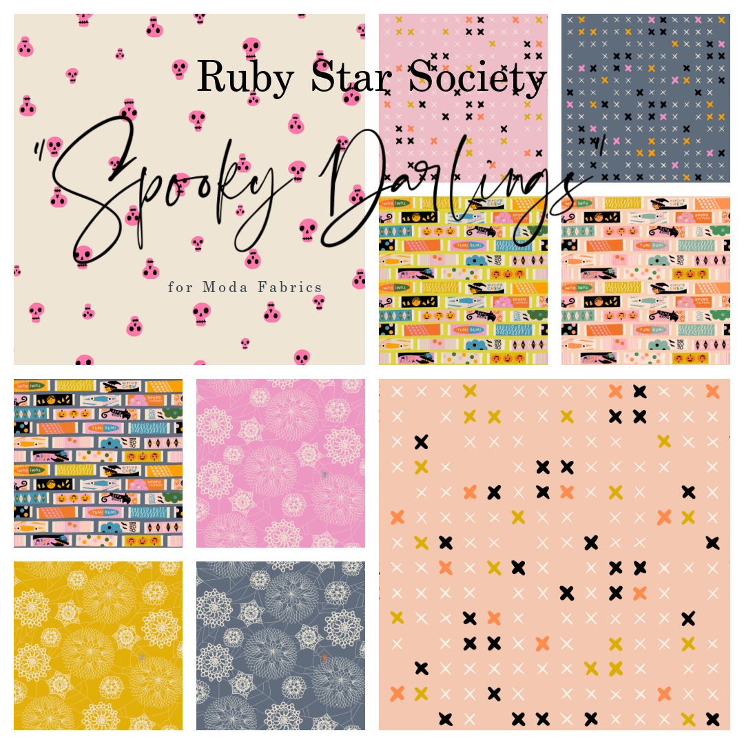 Ruby Star Society "Spooky Darlings" for Moda Fabrics Whim So Doodle