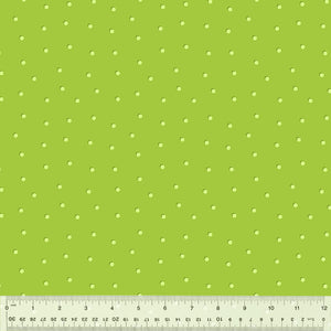 Heather Valentine "Color Club" Dotted in Lime - Half Yard