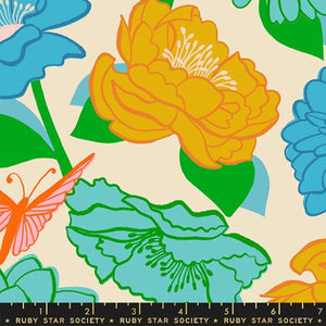Melody Miller "Flowerland" - Flowerland in Turquoise - Half Yard