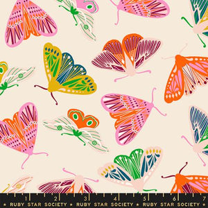 Melody Miller "Flowerland" - Fluttering in Natural - Half Yard