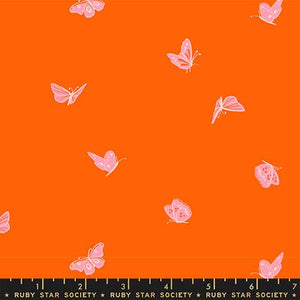 Melody Miller "Flowerland" -  Butterflies in Goldfish - Half Yard