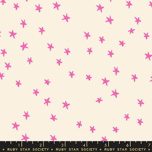 Ruby Star Society "Starry" - Neon Pink - Half Yard