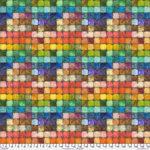 Tim Holtz "Colorblock" - Colorblock Tiled in Multi - Half Yard