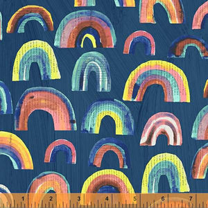 Carrie Bloomston "Happy" - Paper Rainbows in Indigo