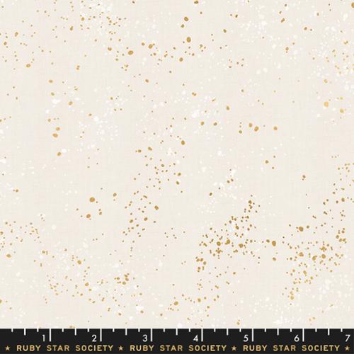 Ruby Star Society - Speckled - Rashida Coleman-Hale - Speckled Metallic in White Gold 14M - Half Yard
