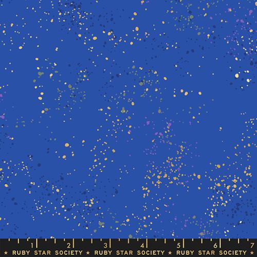Ruby Star Society - Speckled - Rashida Coleman-Hale - Speckled in Metallic Blue Ribbon 104M - Half Yard