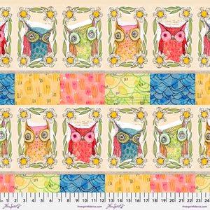 "Well Owl Be" Owl Patchwork Panel