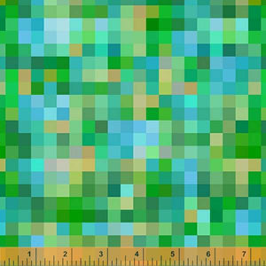 "Pixel" Play, G for Green - Half Yard