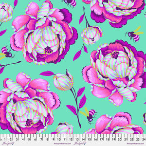 Tula Pink "Moon Garden" Backing Fabric - Sonic Bloom in Dusk - Half Yard