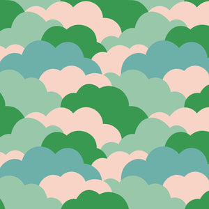 "Reverie" - Clouds in Succulent - Half Yard