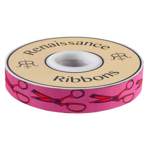 Tula Pink "Homemade" Ribbon - Cut Once - Night Pink 7/8"