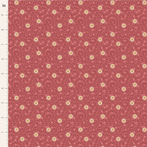 Tilda "Sanctuary" Daisy Dream in Rhubarb - Half Yard