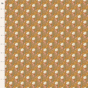 Tilda "Sanctuary" Cottonfield in Ochre - Half Yard