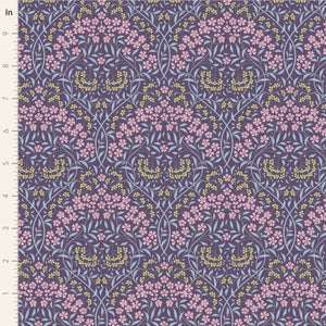 Tilda "Sanctuary" Larissa in Eggplant - Half Yard