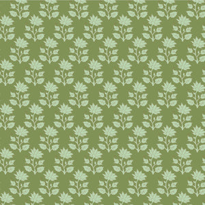 Tilda "Sanctuary" Mira Blender in Moss - Half Yard