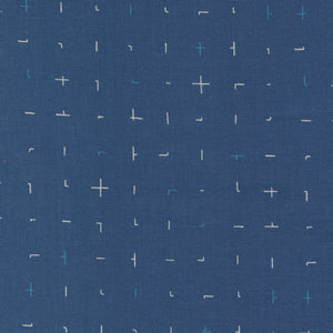 "Bluish" by Zen Chic - Handquilted in Blueprint - Half Yard