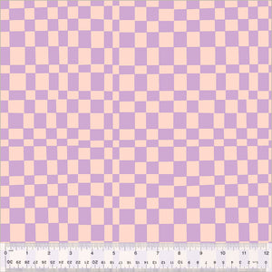 "Kaleidoscope" Checker in Blush/Vervain - Half Yard