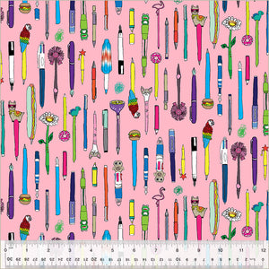 "Pen Pals" Pen Pals in Bonbon - Half Yard