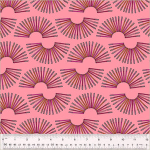 "Pen Pals" Mr. Pen in Coral - Half Yard