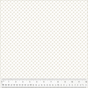 "Dot to Dot" in Snowdrop - Half Yard