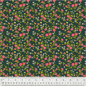 Heather Ross "By Hand" Mousy in Floral Pasture - Half Yard