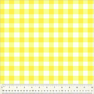 Heather Ross "By Hand" Essential Gingham in Lemon - Half Yard