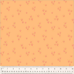 "Moonlit" Sprout in Peach - Half Yard