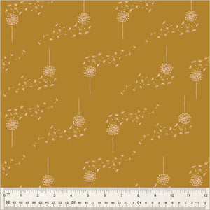 "Moonlit" Wish in Mustard - Half Yard