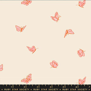 Melody Miller "Flowerland" -  Butterflies in Natural - Half Yard