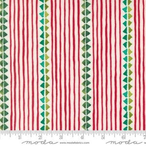Robin Pickens "Winterly" - Christmas Ribbon Stripes in Multi - Half Yard