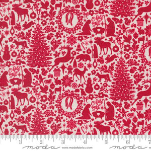 Basic Grey "Pine Valley" O Holy Night In Berry - Half Yard