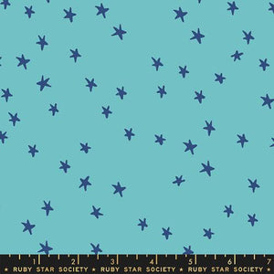 Ruby Star Society "Starry" - Turquoise - Half Yard
