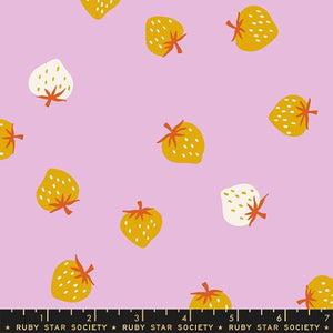 Ruby Star Society "Picture Book" - Strawberry Toss in Macaron - Half Yard