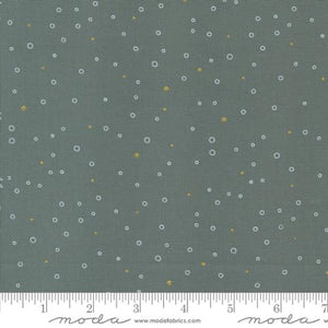 Zen Chic "Shimmer" Snowing Dots Smoke Metallic - Half Yard