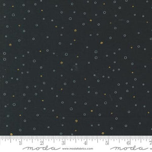 Zen Chic "Shimmer" Snowing Dots Ebony Metallic - Half Yard