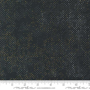 Zen Chic "Shimmer" Spotted in Ebony Shimmer Metallic - Half Yard