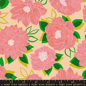 "Favorite Flowers" Blooming Florals in Sorbet - Half Yard