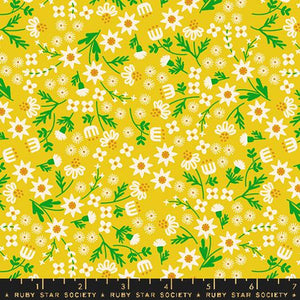 "Favorite Flowers" Inflorescence Florals in Golden Hour - Half Yard