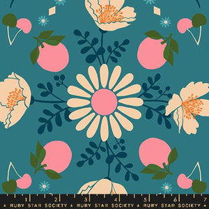 Ruby Star Society "Juicy" - Poppy Garden in Storytime - Half Yard