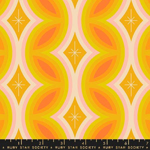 Ruby Star Society "Juicy" - Rattan Geometrics in Buttercup - Half Yard