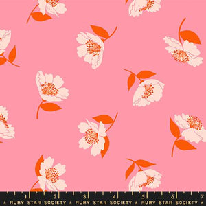 Ruby Star Society "Juicy" - Fluttering Florals in Sorbet - Half Yard