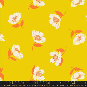 Ruby Star Society "Juicy" - Fluttering Florals in Golden Hour - Half Yard