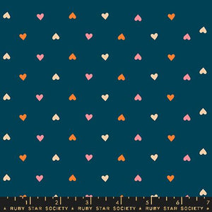 Ruby Star Society "Juicy" - Hearts Ditsy Dots in Galaxy - Half Yard