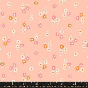 Ruby Star Society "Juicy" - Baby Ditsy Flowers in Peach - Half Yard