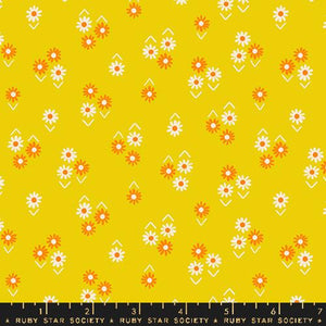 Ruby Star Society "Juicy" - Baby Ditsy Flowers in Golden Hour - Half Yard