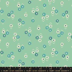 Ruby Star Society "Juicy" - Baby Ditsy Flowers in Moss - Half Yard