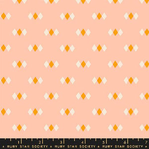 Ruby Star Society "Juicy" - Diamonds in Peach - Half Yard