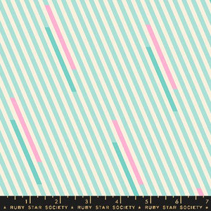 Ruby Star Society "Eye Candy" Stripe in Frost -  Half Yard