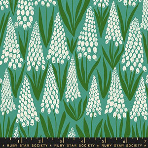 Ruby Star Society "Endpaper" Muscari Florals in Watercress - Half Yard